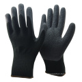 NMSAFETY 10 calibre negro pañal acrílico guantes de seguridad de invierno revestidos de látex